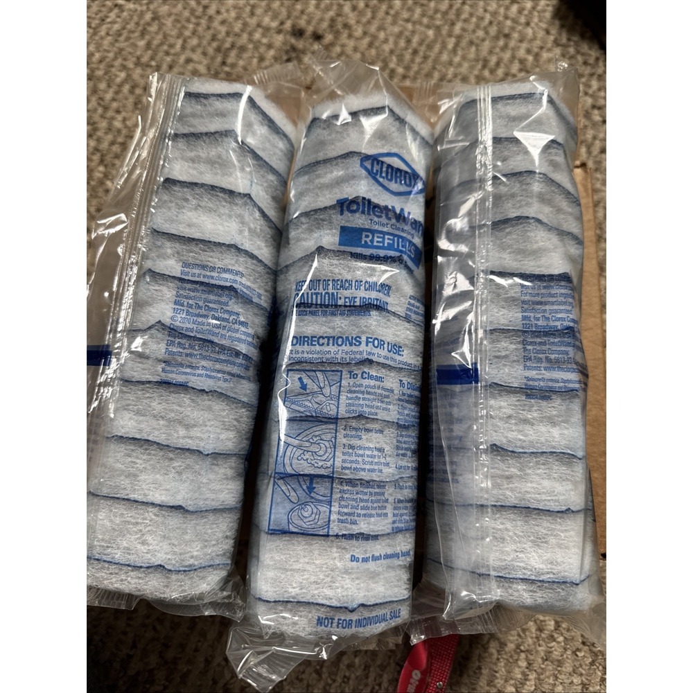 Clorox Toilet Wand Refills, Disinfecting Scrubbing Pads, 30 Count Authentic